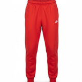 Nike Mens Red Fleece Joggers With Logo Comfortable Sweatpants Size L
