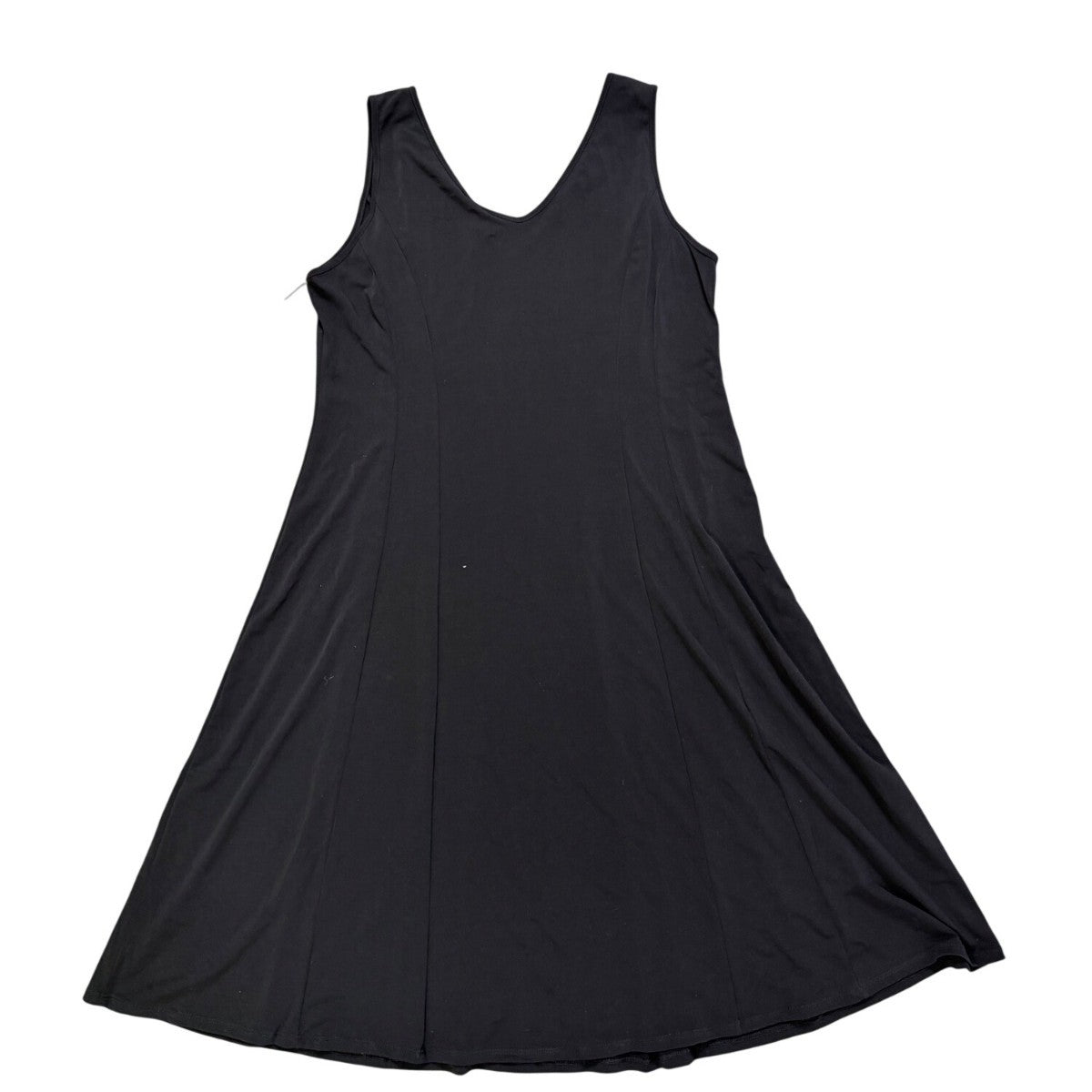 Clara Sunwoo Womens Black Polyester Blend Sleeveless A-Line Tank Dress Size XL