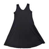 Clara Sunwoo Womens Black Polyester Blend Sleeveless A-Line Tank Dress Size XL