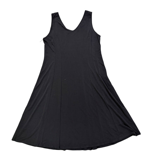 Clara Sunwoo Womens Black Polyester Blend Sleeveless A-Line Tank Dress Size XL