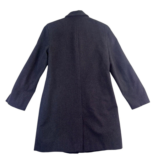 Express Womens Gray Zip-Up Coat Fully Lined Slim Fit Classic Size 9/10