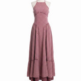 Free People Womens Pink Halter Maxi Dress Size S/Lined