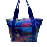 Fabletics Women’s Blue Multicolor Cloud Print Adjustable Straps Tote Bag