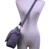 Vera Bradley Women’s Gray Quilted Durable Nylon Adjustable Strap Crossbody Bag