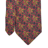 Vintage Brooks Brothers Red & Yellow Silk Floral Print Tie Approx. 58