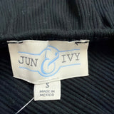 Jun & Ivy Womens Black Rayon One-Shoulder Top Ruffle Detail Sz S - NWT
