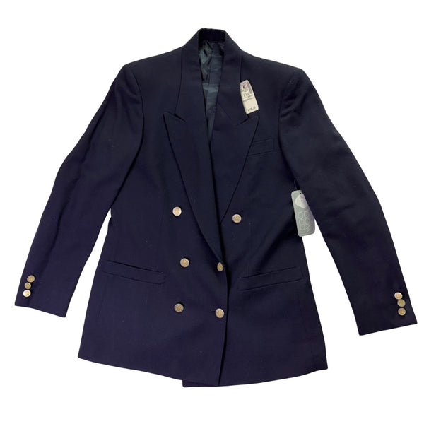 Jos. A. Bank Mens Navy Wool Double-Breasted Blazer Gold Buttons Size 6 Regular