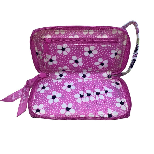 Vera Bradley Women’s Pink & Green Quilted Floral Print Adjustable Crossbody Bag