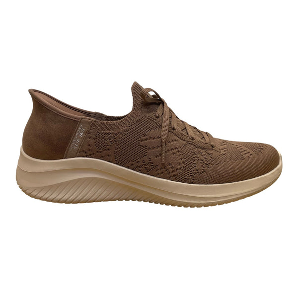 Skechers Women’s Brown Knit Lightweight Design Lace-Up Stretch Fit Shoes Size 11