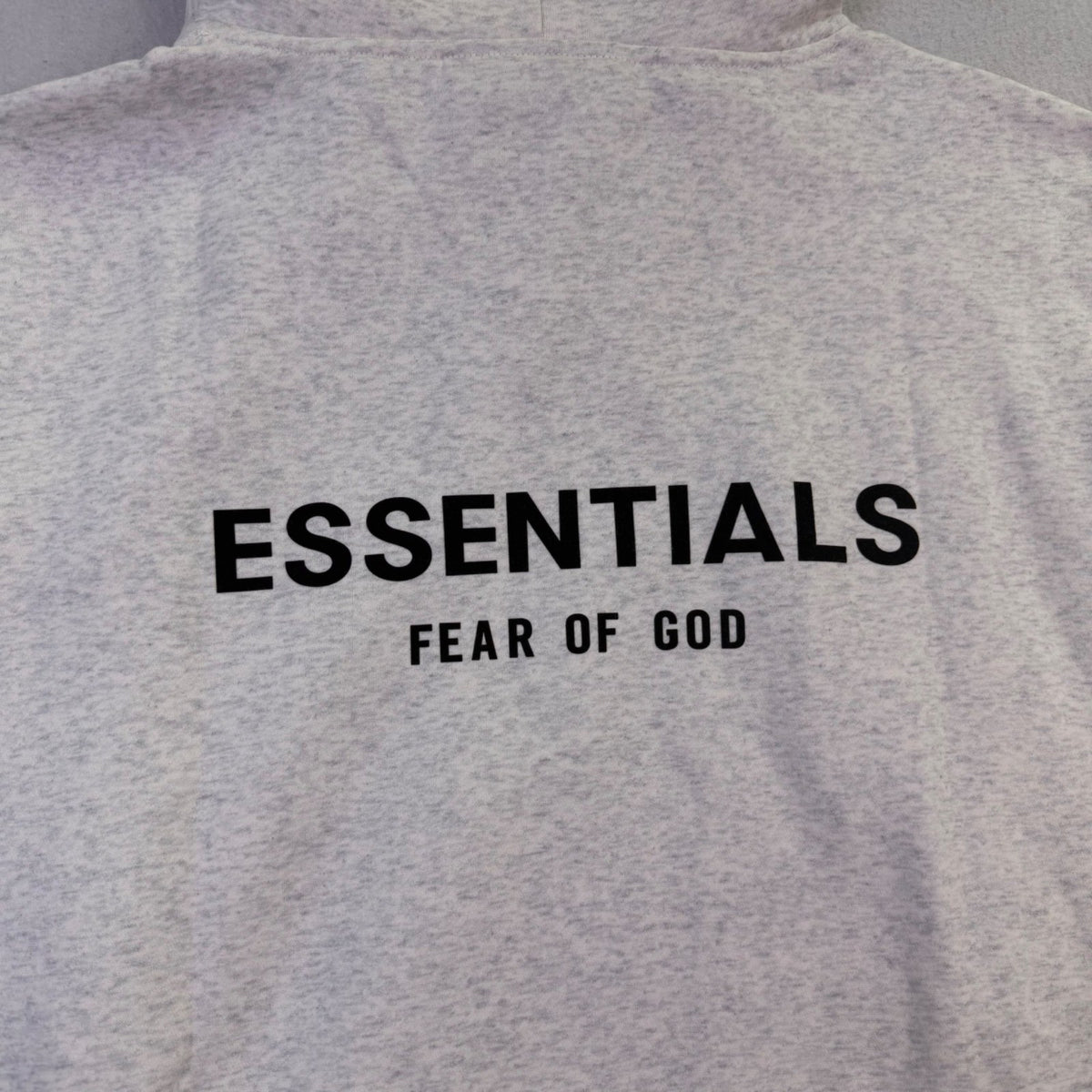 Fear Of God Essentials Mens Light Gray Cotton Pullover Hoodie Streetwear Sz XL