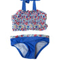 Wonder Nation Toddler Girls Floral Ruffle Bikini Set Blue Size 2T