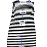 J.Crew Womens Black & White Striped Cotton Sleeveless Dress Crew Neck Sz XXS