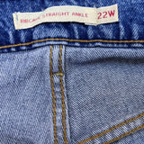Levis Women Blue Ribcage Straight Ankle Jeans Super High Rise Sz 22W - New