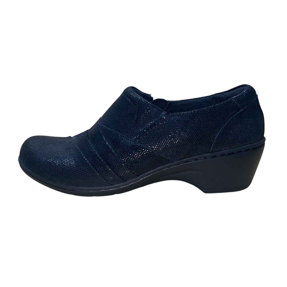Clarks Women’s Black Lizard Pattern Channing Kim Zipper Closure Shoes Size 7.5 M