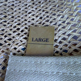 Country Gentleman Mens Natural Straw Hat Patterned Band Size L