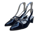 LifeStride Women’s Black Patent Slingback Simply Comfort Heels Size 9.5W