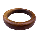 Handcrafted Womens Wooden Bangle Bracelet Natural Woodgrain Design Circular