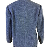 Saint Laurent Womens Gray Wool Button-Up Jacket Gold Accent Pockets Size 38