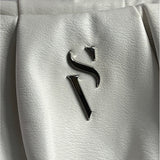 Simply Vera Women's White Ivory Shoulder Bag With Silver Tone Chain Strap Sz M