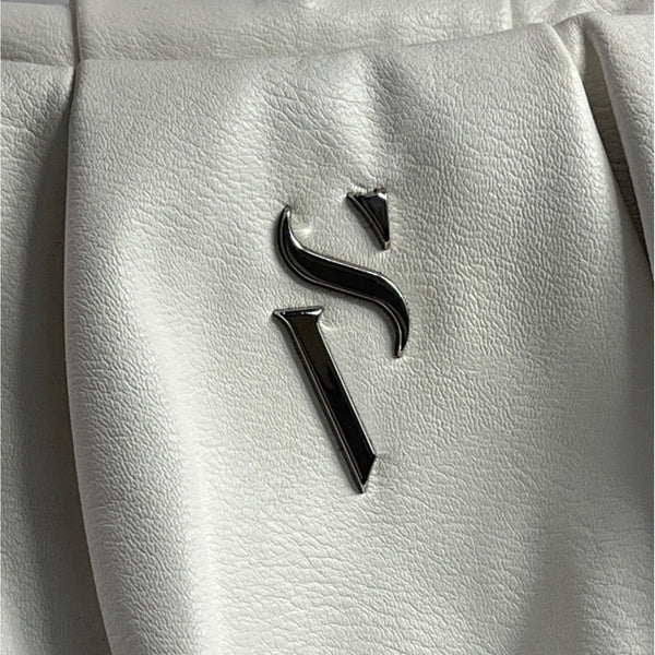 Simply Vera Women's White Ivory Shoulder Bag With Silver Tone Chain Strap Sz M