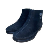 SAS Women’s Black Suede Wide Width Zip Up Closure Ankle Booties Size 6.5