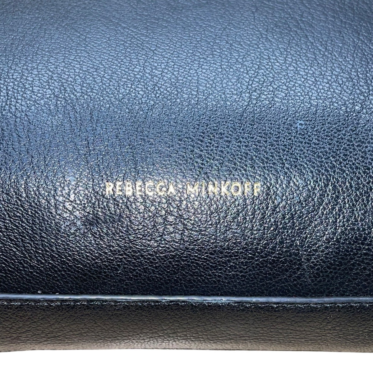 Rebecca Minkoff Women’s Black Leather With Gold Accents Crossbody Purse Bag