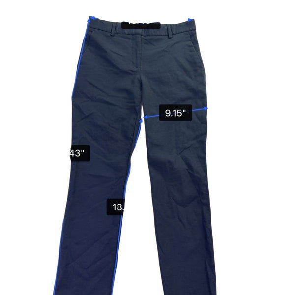 Theory Womens Black Straight-Leg Dress Pants Size 0
