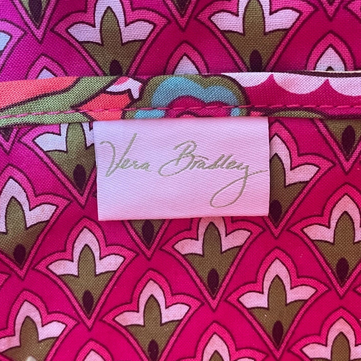 Vera Bradley Women’s Multicolor Quilted Paisley Large Pockets Fabric Tote Bag