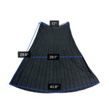Jones New York Womens Black Pleated Midi Skirt Elegant Ribbed Knit Size L