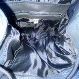 Women’s Dark Blue Genuine Leather Adjustable Straps With Zipper Backpack Size S