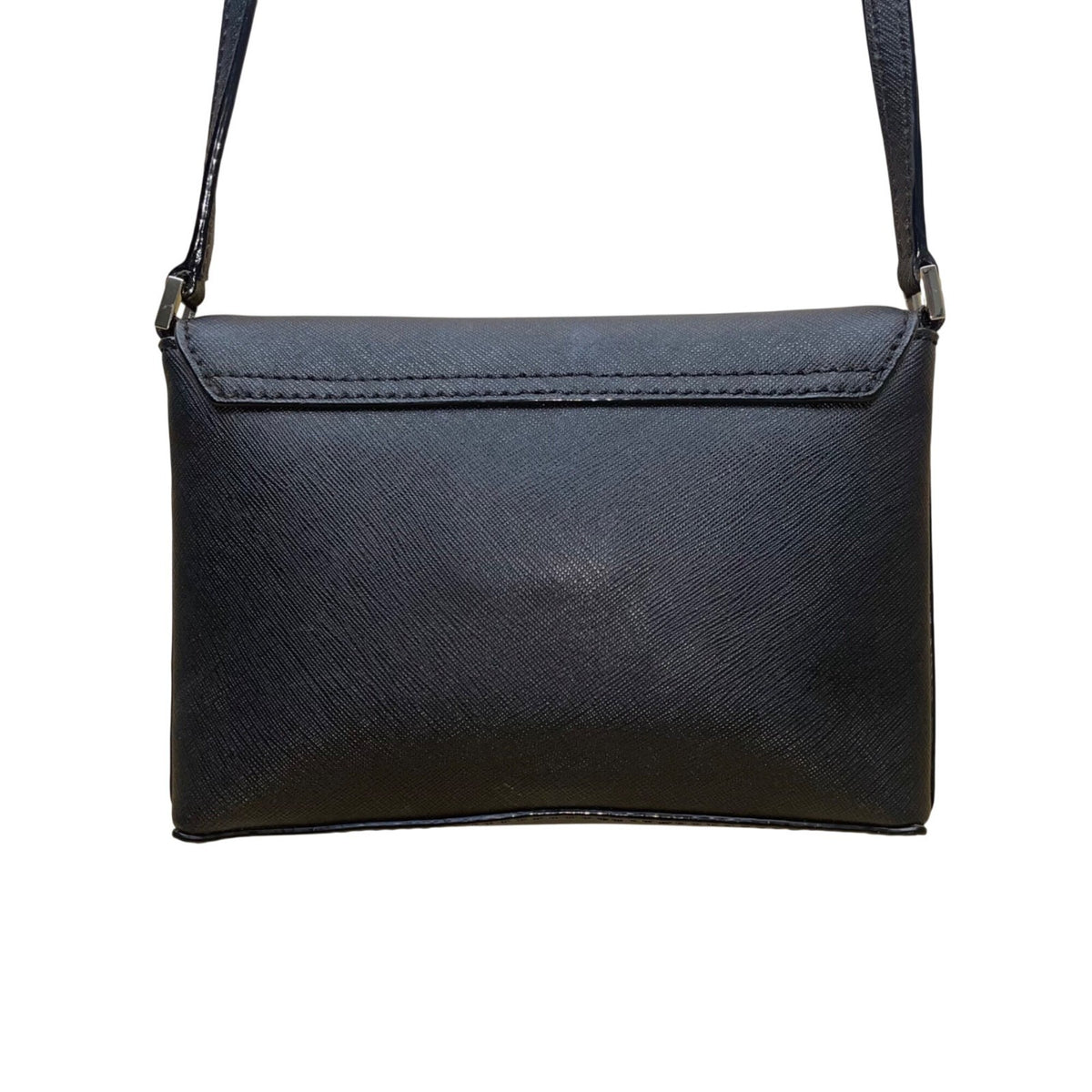 Kate Spade Women’s Black Leather Turn Lock Closure Adjustable Crossbody Bag