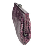 Kotur Women's Purple Snakeskin Evening Clutch Sz S