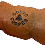Vintage Unknown Copper Tone Solid Copper Engraved Bangle Stamped Adjustable Size
