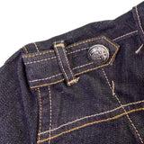 Old Navy Womens Black Denim Button-Up Stretch & Fitted Jacket Size M