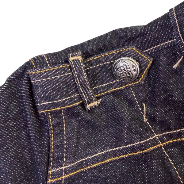 Old Navy Womens Black Denim Button-Up Stretch & Fitted Jacket Size M