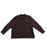 Eddie Bauer Mens Dark Brown Cotton Long Sleeve Button-Up Shirt Casual Sz XXL