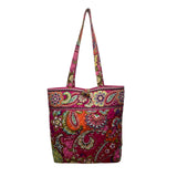 Vera Bradley Women’s Multicolor Quilted Paisley Large Pockets Fabric Tote Bag