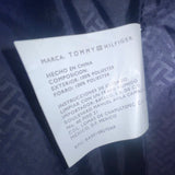 Tommy Hilfiger Women’s Red & Blue Canvas & Faux Leather Striped Accent Tote Bag
