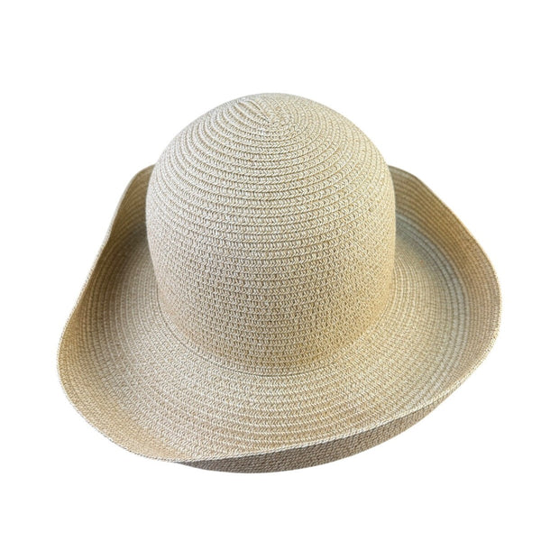 Betmar New York Womens Beige Straw Sun Hat Summer Style