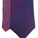 Tommy Hilfiger Mens Blue & Red Diamond Pattern Decorative Neck Tie