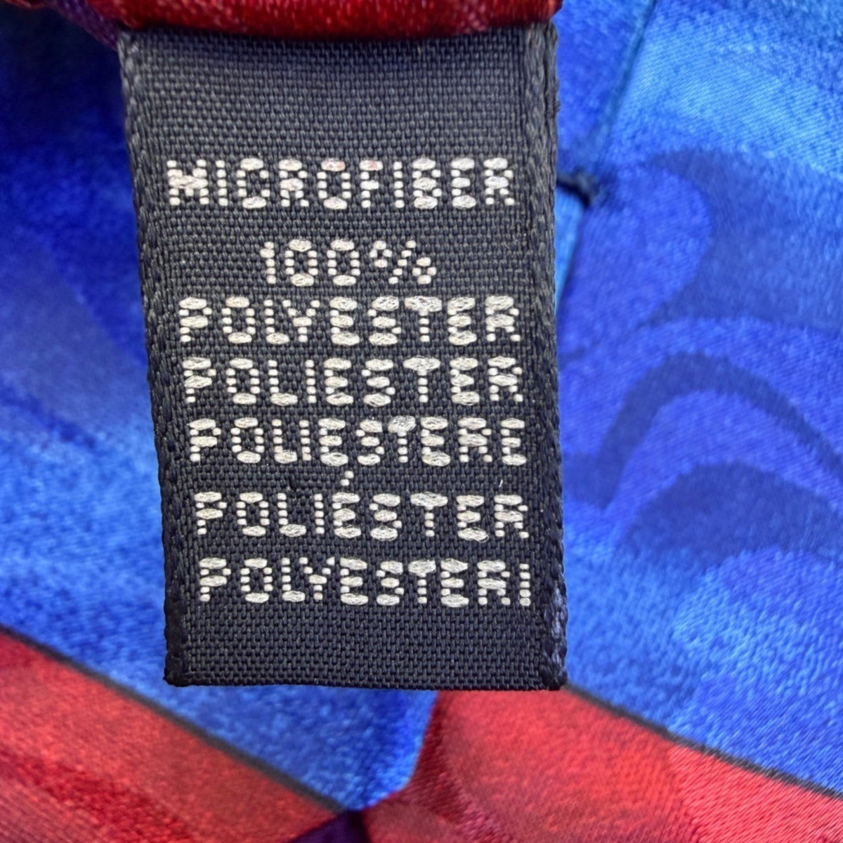Disney Mickey Red & Blue Neck Tie Cartoon Theme Microfiber Fishing Motif