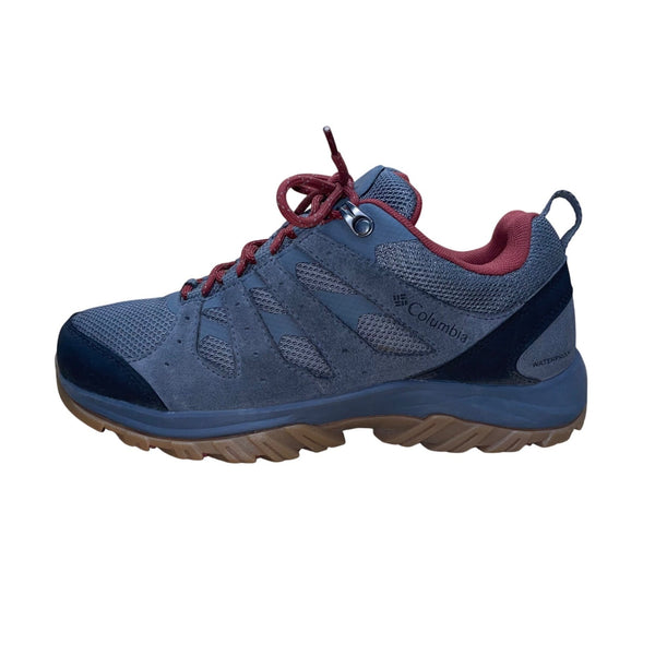 Columbia Women’s Gray & Red Mesh Redmond 3 Waterproof Hiking Shoes Size 8