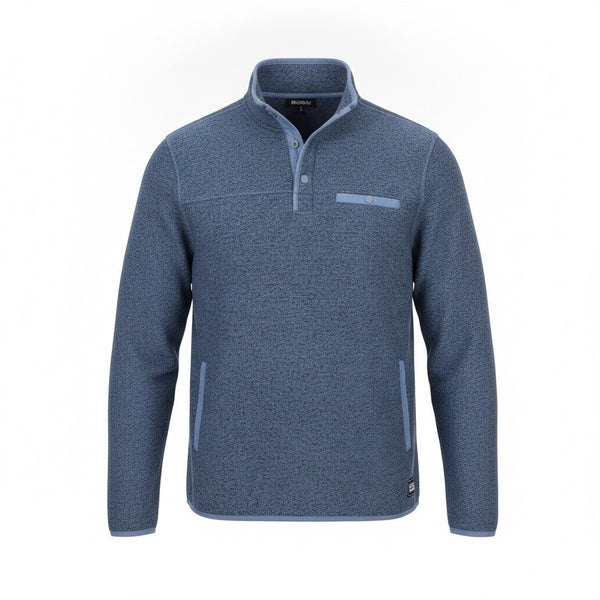 Eddie Bauer Mens Blue 1/4 Button Pullover Fleece Jacket Size XL