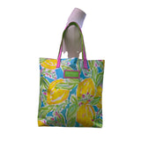 Lilly Pulitzer Women’s Green Multicolor Lemon Print Summer Carryall Tote Bag