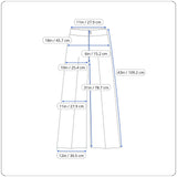 Arden B Blue & White Striped & Floral Wide-Leg Pants Szize XS - New