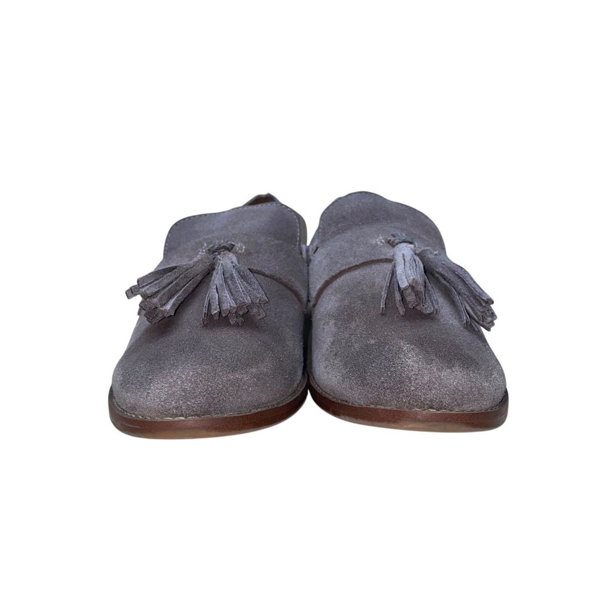 Franco Sarto Women’s Gray Suede Tassel Detail Havea Loafers Size 9M