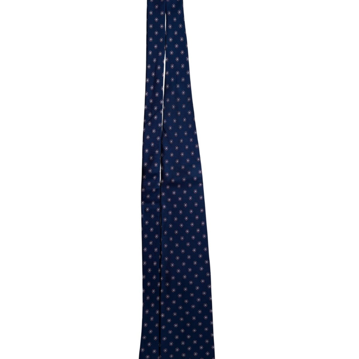 Marc Jeffries Mens Navy Silk Geometric Pattern Tie 100% Handmade Classic Italy