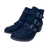 Ana Women’s Black Faux Suede Buckle Strap Memory Foam Ankle Booties Size 10M