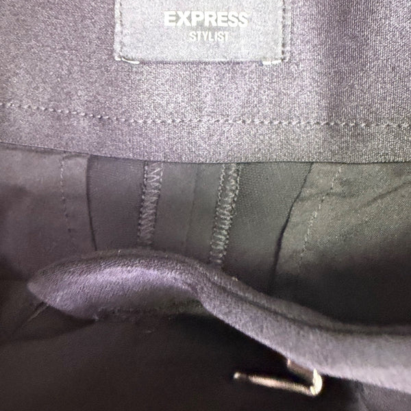 Express Womens Black Wide-Leg Stylist Pants Stylish Design Sz 12R