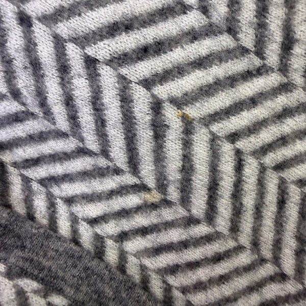 Ann Taylor Womens Gray Chevron Wool Blend Open Front Cardigan Sweater Size SP